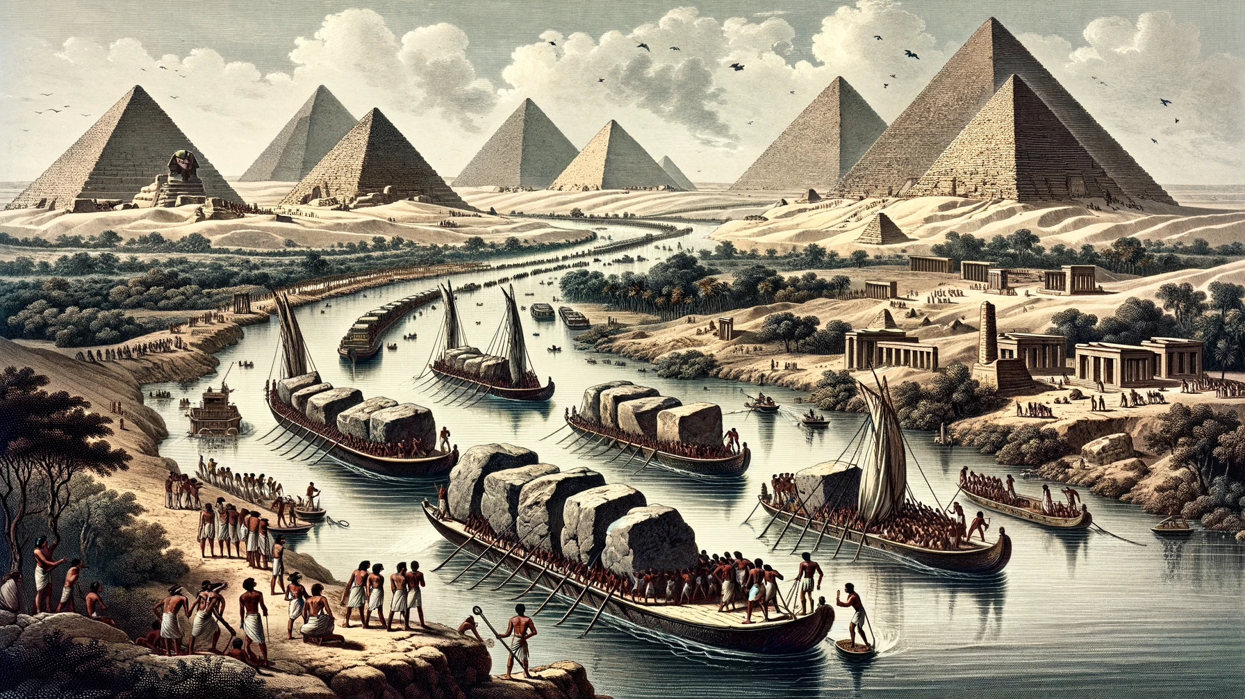 The Egyptian Pyramid Chain and the Abandoned Ahramat Nile Branch