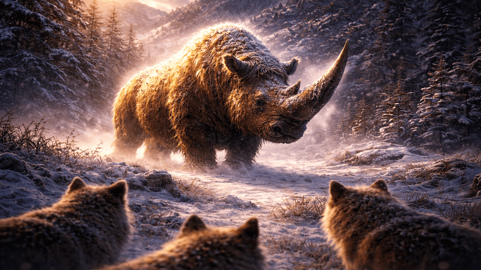 An Ice Age Wolf Pup’s Last Meal Rewrites the Extinction of the Woolly Rhino