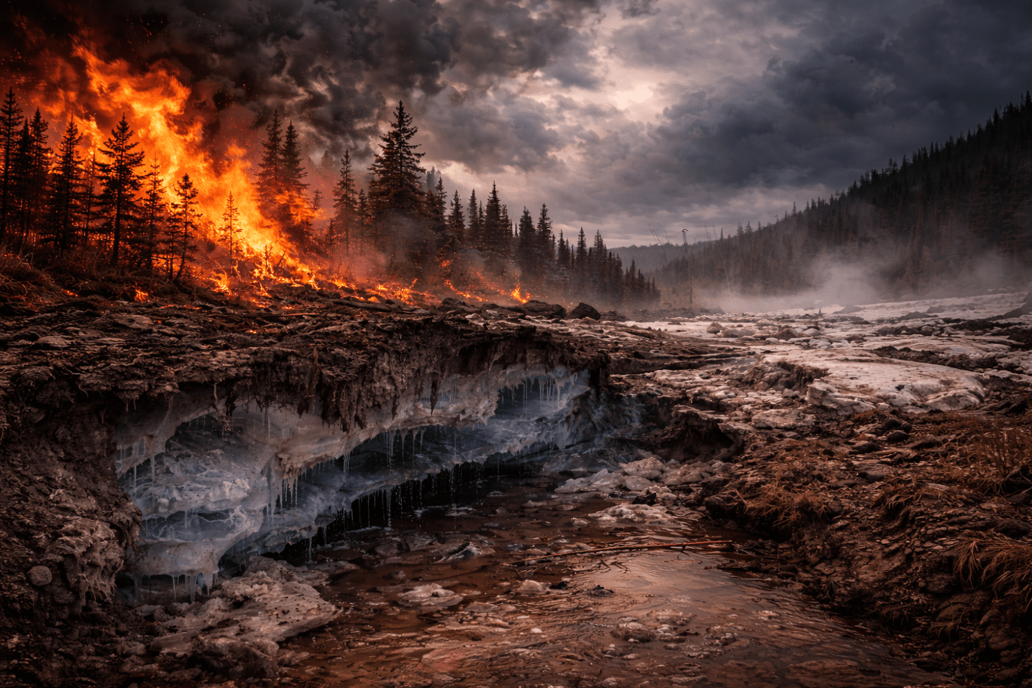 The Hidden Climate Threat Thawing Beneath Arctic Wildfires