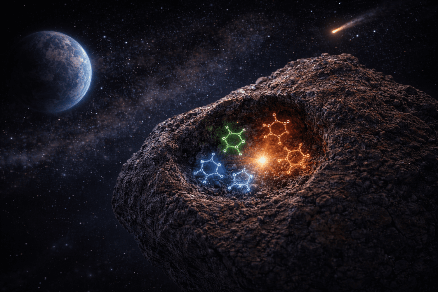 The Cosmic Recipe: How Ancient Asteroids Delivered the Alphabet of Life to Earth
